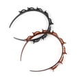 thumbnail image 4 of Jumpingount Banda para el cabello Diadema de plástico Mujer Peinado Clip Chica Peluquería Accesorio Joyas, Negro Accesorio para el cabello marrón, 4 of 6