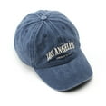 thumbnail image 5 of Vintage Baseball Cap for Men and Women Streetwear Washed Denim Cap in Blue and Green for Spring/Summer Cotton and Polyester Material Snapback Style with Letter Design, 5 of 5