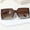 Gradient Tawny Lenses, variant on One-Piece Square Oversized Frameless Gradient Lenses Women'S Fashion Glasses