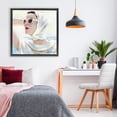 thumbnail image 3 of Timeless Stylish White Sunglasses Black Floating Frame Canvas Art, 25 x 25, Made In USA, 3 of 8