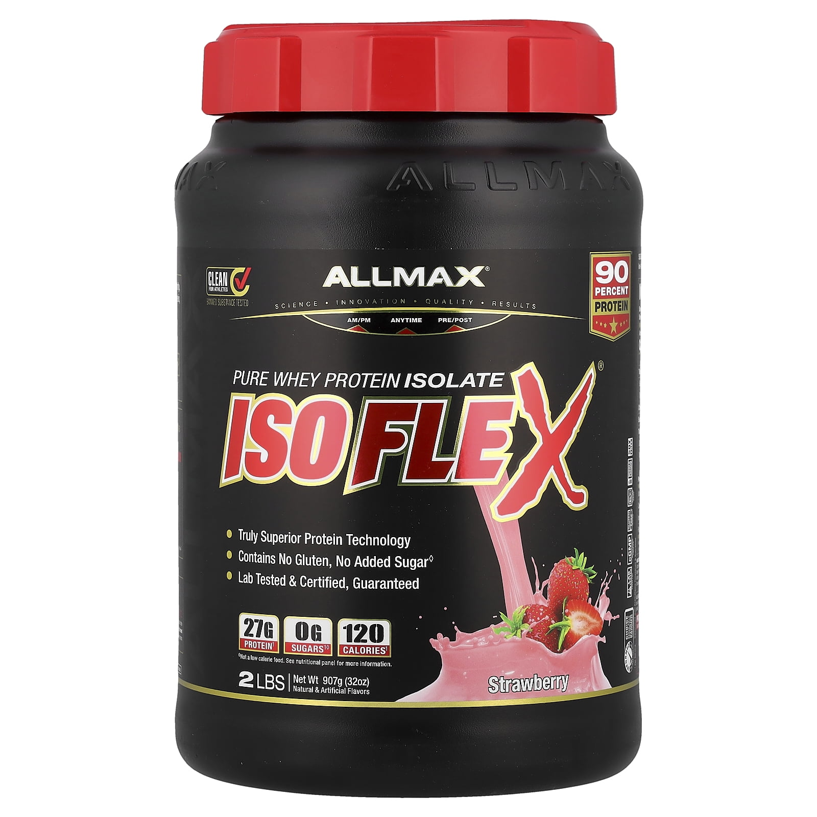 ALLMAX ISOFLEX®, Pure Whey Protein Isolate, Strawberry, 2 lbs (907 g)