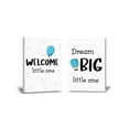 thumbnail image 1 of Awkward Styles Dream Big Quotes Poster Decor Canvas Artwork for Baby Room Newborn Baby Room Canvas Art Welcome Little One Baby Boy Room Decor Baby Girl Canvas Art Mother Quotes Inspirational Set of 2, 1 of 4
