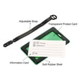 thumbnail image 4 of Equipaje Etiqueta, PVC Identificador Tarjeta Soporte Etiqueta, No Tu Bolsa Patrón Viaje Bolso Etiqueta con Ajustable Correa para Equipaje Maleta, Verde, 4 of 5
