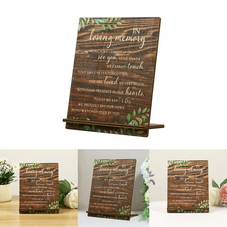 

Ornament Pack Wedding Memorial Table Signs Acrylic Wooden Wedding Banquet Signs Memorial Wedding Signs for Condolence Wedding Memorial Signs Wedding Anniversary Party Signs
