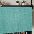 thumbnail image 5 of Vintage Teal Green Rod Pocket Curtain Valance, Farmhouse Retro Solid Color Linen Texture Farmhouse Window Valance for Living Room, Bedroom, Kitchen 54"W x 18"L, 5 of 9