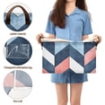thumbnail image 5 of Yayeee Foldable Storage Basket for Shelves with Handles Waterproof Cloth Bins, Blue Geometric, 5 of 7