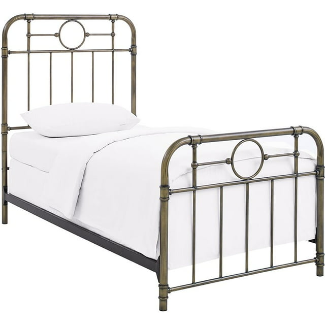 Urban Industrial Metal Pipe Twin Bed in Bronze