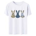 thumbnail image 4 of Lorytime Easter Cute Shirts for Women Crew Neck Shirt Short Sleeve Trendy Tee Bunny Loose Casual Festival Outfit White M, 4 of 6