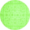 thumbnail image 1 of Ahgly Company Indoor Round Oriental Green Traditional Area Rugs, 3' Round, 1 of 4