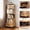 4 + Oak + Nature + Geometric + Study + Vertical + Modern + Wood + Closed Back + With Drawers + MDF + MDF, variant on 5 Tier Rotating Bookshelf, 360° Display Round Spinning Bookshelf, Space-Saving, Small Space Rotating Bookshelf Tower for Bedroom, Living Room, Home, Office, Wood Color
