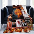 thumbnail image 3 of Basketball Blanket Basketball Decor Inspirationals Throw Blanket Gifts For Girls Boys Basketball Lover Winter Bed Super Warm Soft Plush Lightweight Fleece Flannel Blanket For Kids Teens Adults 50"X40", 3 of 5