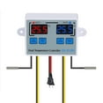 thumbnail image 1 of Contrôleur de Température Numérique Double 110-220V LED Celsius Thermostat Régulateur Chauffage Refroidissement Contrôle de Température avec Sondes Étanches pour Refroidisseur Chauffage Aquarium, 1 of 8