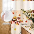 thumbnail image 2 of No Hook Shower Curtain with Built-in Rings - Farmhouse Plaid Truck Fall Thanksgiving Washable Waterproof Fabric Bathroom Curtains for Hotel,Rentals, 60 X 72 Inch Long , Orange Pumpkin Leaf, 2 of 9