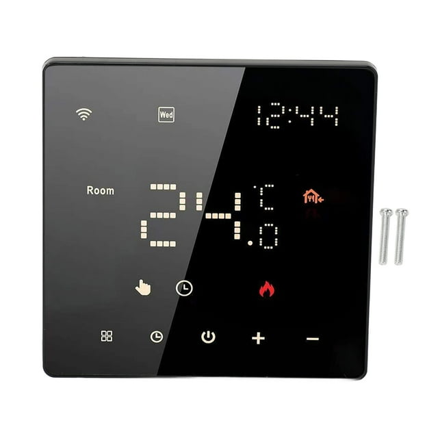 Uadme Termostato De WiFi, Termóstato Casero, Regulador Interior Elegante 100 ‑ 250VAC De La Temperatura De La Pantalla Táctil De Digitaces del Control del App(3A)