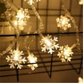 thumbnail image 3 of Snowflake String Lights, 10M 80 LED Christmas Fairy Lights, for Xmas Tree Home Garden Bedroom Indoor&Outdoor Decoration, Party Lights, Warm White, 3 of 7