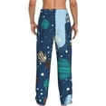 thumbnail image 3 of Disketp Alpaca Astronaut In Space Men'S Pajama Pants - Ultra Soft Fleece Sleep And Lounge Pants (Size: S-Xxl), 3 of 9