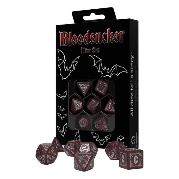 Q-Workshop Bloodsucker Dice Set - Scarlet (7) New
