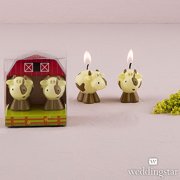 Weddingstar 8770 Miniature Cow Candles in Novelty Barn Gift Box