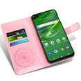 thumbnail image 4 of Asuwish Compatible with Cricket Outlast 4G U680AC Wallet Phone Case and Tempered Glass Screen Protector Flip Credit Card Holder Stand Mandala Flower Cell Cover for AT&T ATT Jetmore Women Men Pink, 4 of 8