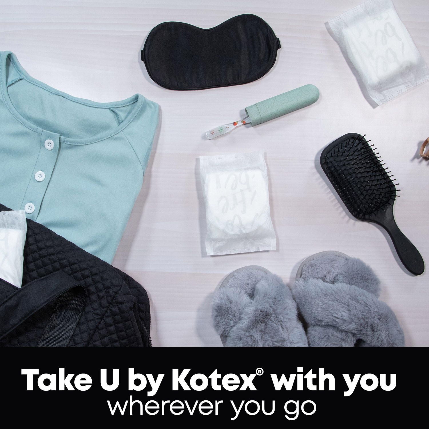 Serviettes maxi de nuit U by Kotex Clean & Secure avec ailes, 30 unités UBK PAD 30