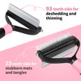 thumbnail image 2 of Charkoo Pet Grooming Brush Dematting Comb Rake for Dogs Dematting Tool for Cats, Double Sided Undercoat Rake for Mats Tangles Removing, 2 of 7