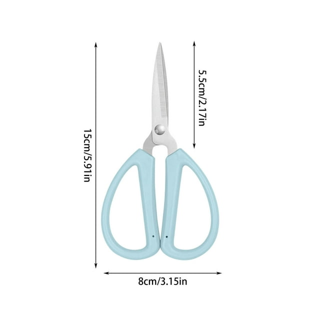 Scissors for Office Stainless Steel Household Scissors, 15cm for Study Students Cutting Plastic Fabrics Thread Ends,Pointed DIY Small Scissors for Fabric Cutting