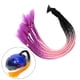 thumbnail image 2 of Casco s cola de caballo peluca rizada pelo, rastas punk, 55 cm, Motocross peluca rizada pelo rastas cola de caballo para bicicleta mujer Negro Rojo Púrpura Soledad cola de caballo peluca de pelo, 2 of 8
