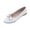 Shoes # White, variant on Samdudou Flat Shoes for Women Closed Toe Pointed Slip On Ballet Flats Elegant Sparkly Rhinestone Bowknot Embellishment Casual Office Work Evening Dressy Footwear