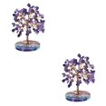 thumbnail image 2 of Decodeary Add Charm To Home Stylish Home Accents With Crystals Stones Tree Gift Choice Crystals Stones Tree Pendant purple crystal 2Set, 2 of 6
