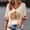 Beige, variant on Women's Halloween Floral Pumpkin Print Top V Neck 3/4 Sleeve Soft Lightweight Fall Casual Daily Tee Earthy Yellow XL