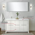 thumbnail image 5 of Lafarre 60 in W White Double Vanity, Cultured Marble Top, Faucet Set & 55 in Mirror, 5 of 6