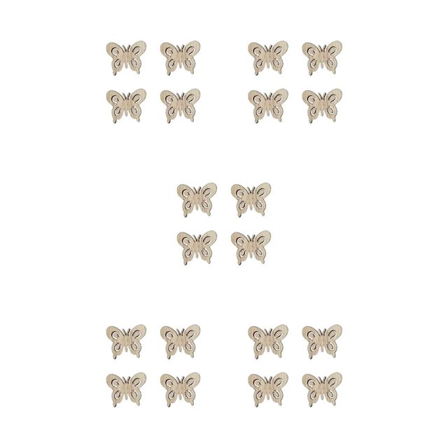 Piezas decorativas de madera Matsuzay en forma de animales 100 piezas