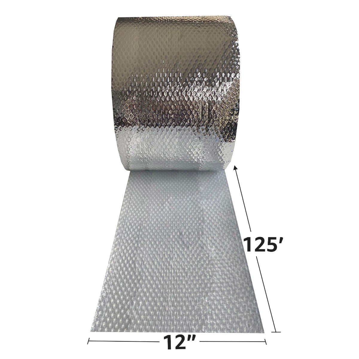 UOFFICE One-Sided Thermoflex Insulated Bubble Wrap 125' x 12" Roll, Clear