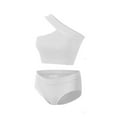 thumbnail image 2 of Elainilye Fashion Women's No-steel Ring Gathering No-marking Body Shaper Yoga Vest Type Breathable Sports Underwear Briefs Suit,White, 2 of 5