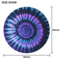 thumbnail image 6 of Blue Purple Tie Dye Mandala Pattern Round Tablecloth 60"x60",Wrinkle Wipeable Table Cloth for Kitchen Dining Room Picnic Patio Party, 6 of 6