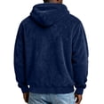 thumbnail image 6 of hoksml Men s Fuzzy Fleece Hoodie Solid Warm Long Sleeve Pullover for Fall Daily Work Outdoor Comfort, 6 of 6