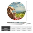 thumbnail image 2 of Picia Adorable Puppy Basket Pattern Bone China Decorative Plate – Wall Decor with Stand and Adhesive, Elegant Ornament for Living Room, Office, or Entryway-8in, 2 of 6
