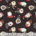 thumbnail image 2 of 44 x 36 Baby It's Gnomes Out Tossed Gnomes Black Wilmington Prints 100% Cotton Christmas, 2 of 3