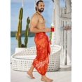thumbnail image 2 of HAPPY BAY Men's Standard Swimsuits Sarong Pareo Beach Wrap One Size Apricot, Tie Dye Summer Vacation Aloha, 2 of 5