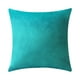 thumbnail image 1 of Funda de almohada cuadrada de terciopelo con forma de almohada, funda de almohada decorativa para sofá de color sólido, azul lago Vogacara HA003042-02, 1 of 6