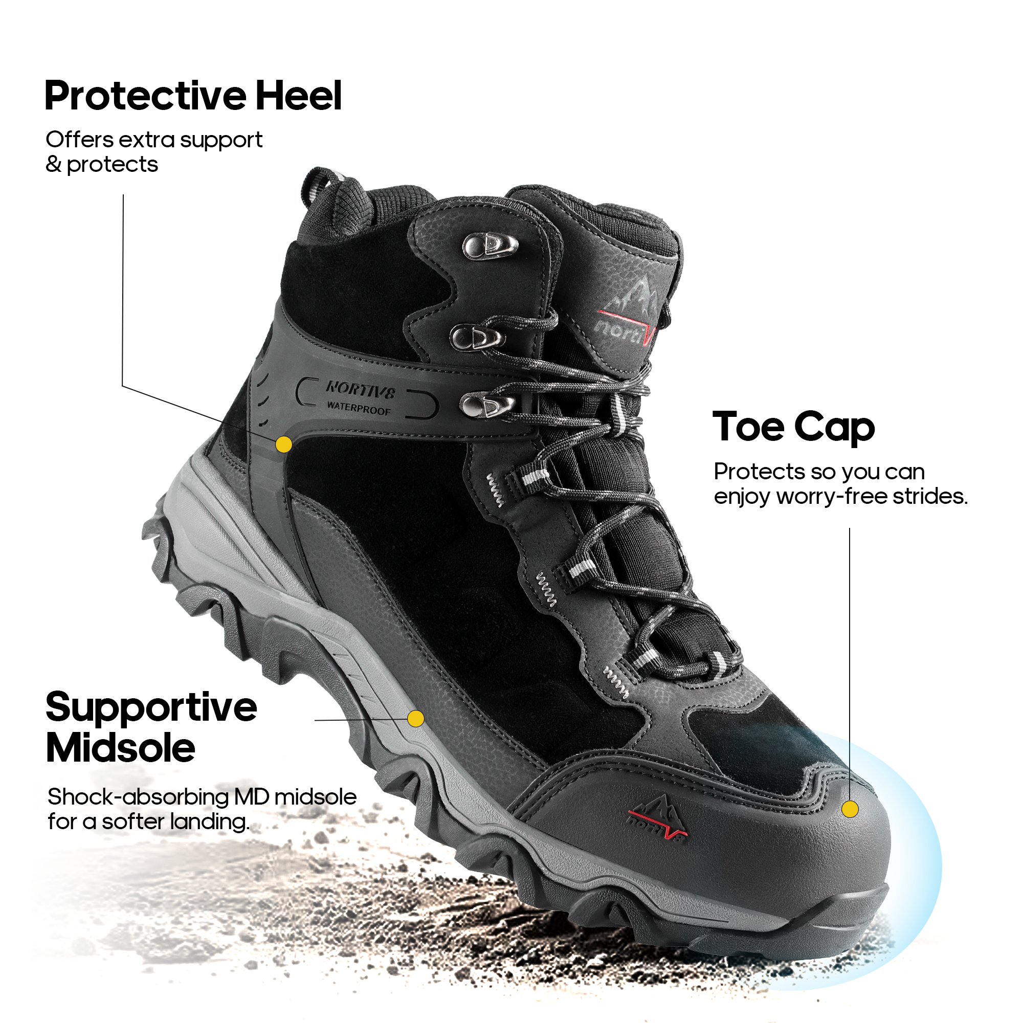 NORTIV8 Men's Waterproof Hiking Boots Paladin photo 6