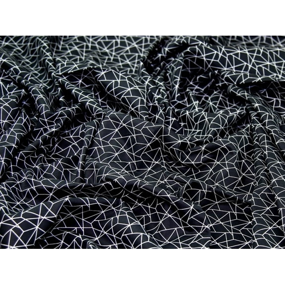 Minerva 100% Cotton Poplin Fabric Black - per yard