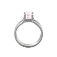 thumbnail image 4 of Natural peach/pink 1.20 CT VS Morganite Ring with Diamonds White Gold 14K Bridge Vintage Princess, 4 of 4