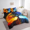 thumbnail image 2 of Tree of Life Comforter Set Bed in a Bag 7 Pieces Full,Nature Botanical Tree Bedding Set,Magic Tree Gothic Style (Comforter+Fitted+Flat Sheet+2 Pillowcases+2 Throw Pillow Covers), 2 of 5