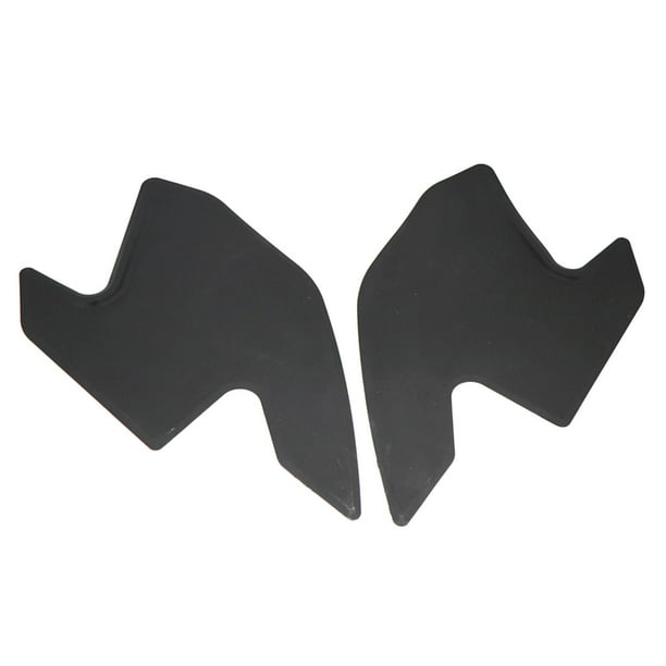 LOVIVER 2 Pieces Motorcycle Tank Pad Protector Stickers Decals Black