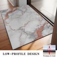 thumbnail image 3 of White Gray Rose Gold Marble Pattern Door Rugs,Washable Non Slip Door Mats Indoor,Decorative Door Mats,Entry Mat Indoor for Entrance,Bedroom,Kitchen,Bathroom,20"x32", 3 of 6