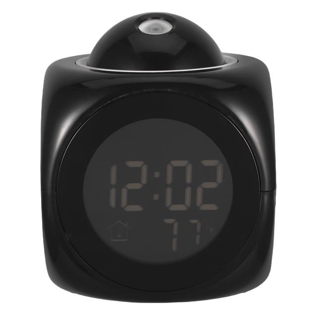 Reloj despertador digital con proyección y función de voz LED, reloj de escritorio multifuncional para uso doméstico y de viaje.