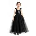 thumbnail image 4 of Ekidsbridal Sequins Off the Shoulder Flower Girl Dresses Junior Bridesmaid Pageant Ballroom Gown 322 12, 4 of 6