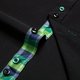 thumbnail image 5 of Camisa de vestir DiBangu para hombre, manga larga, casual, con botones, corte regular, interior en contraste, para fiestas de negocios, negra y verde brillante, talla L, 5 of 6