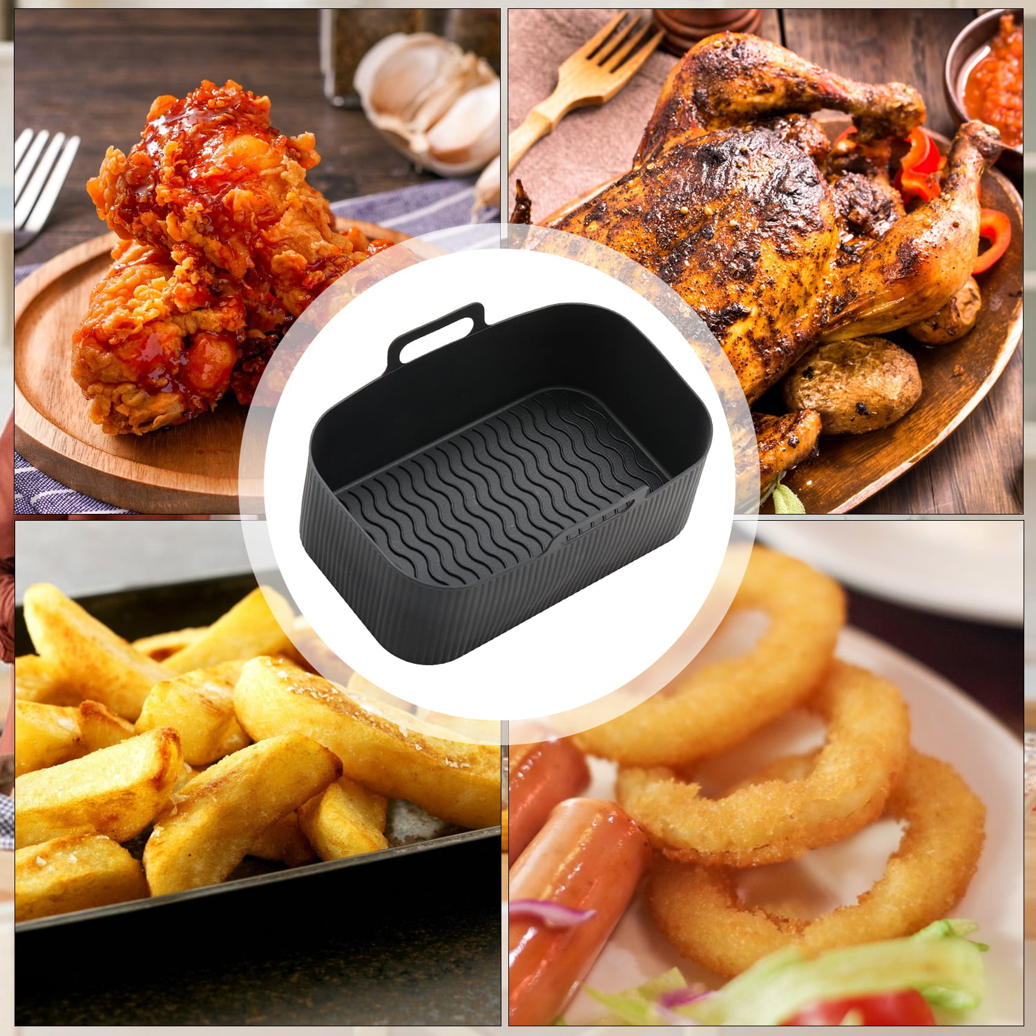  COLEESON Air Fryer Silicone liner for Ninja Dual Air